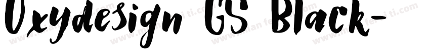 Oxydesign GS Black字体转换